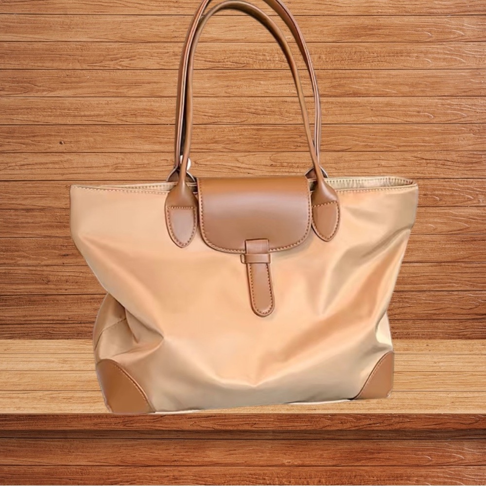 “AMELIA ISLAND” Walnut color Nylon Bag, Casual & Trendy with TAB closure